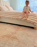 Charlize Cream and Peach Medallion Washable Rug