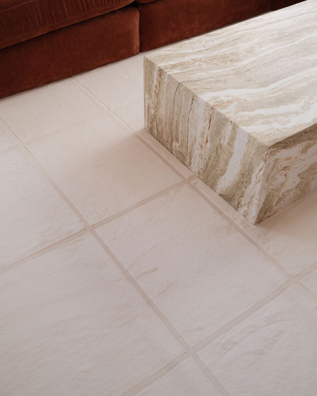 Charmion Tonal Cream Grid Rug