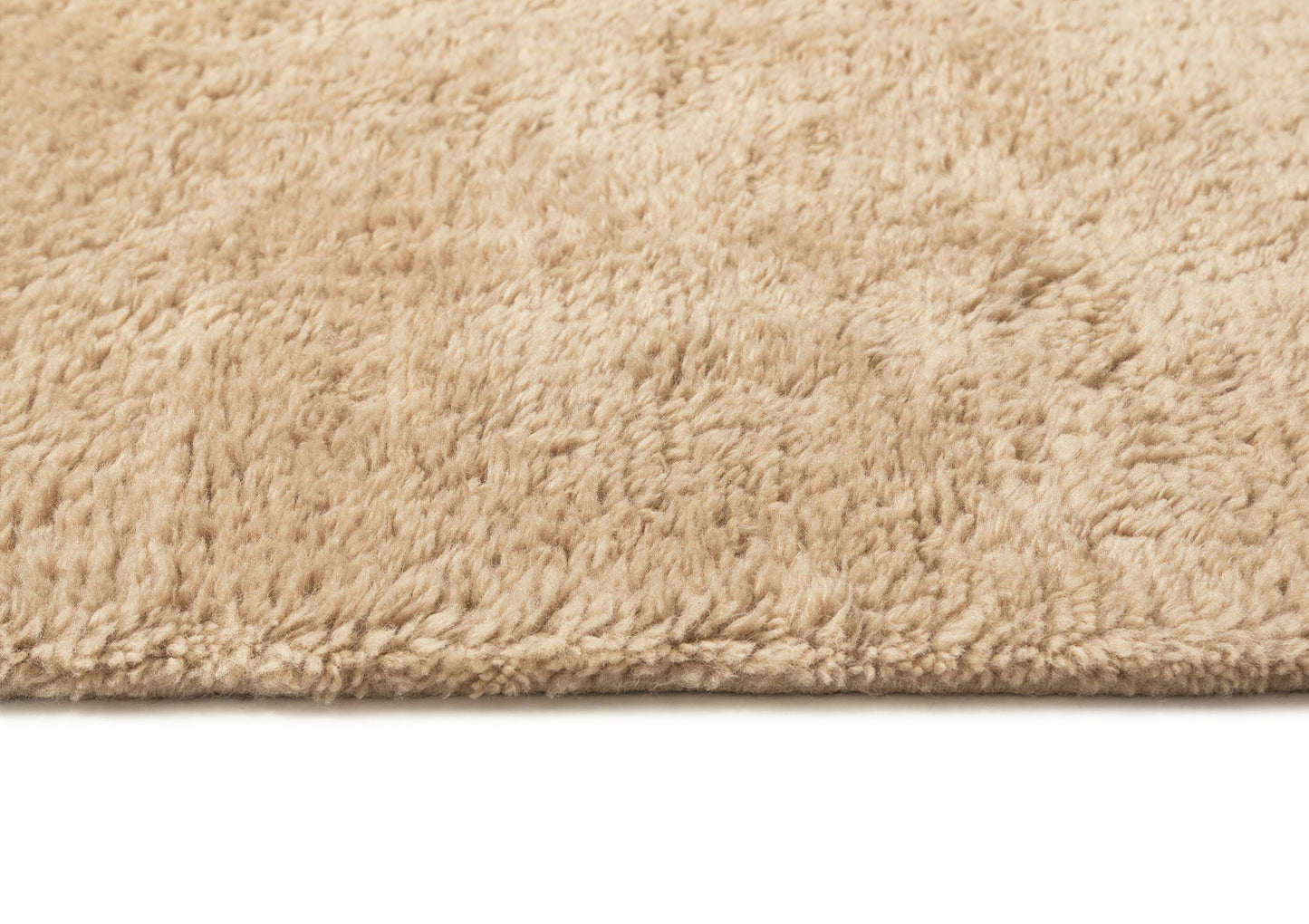 Chayenne Beige Wool Shag Rug