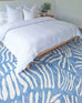 Clarissa Blue Palm Print Washable Rug