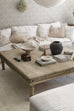 Claude Beige and Ivory Distressed Viscose Rug