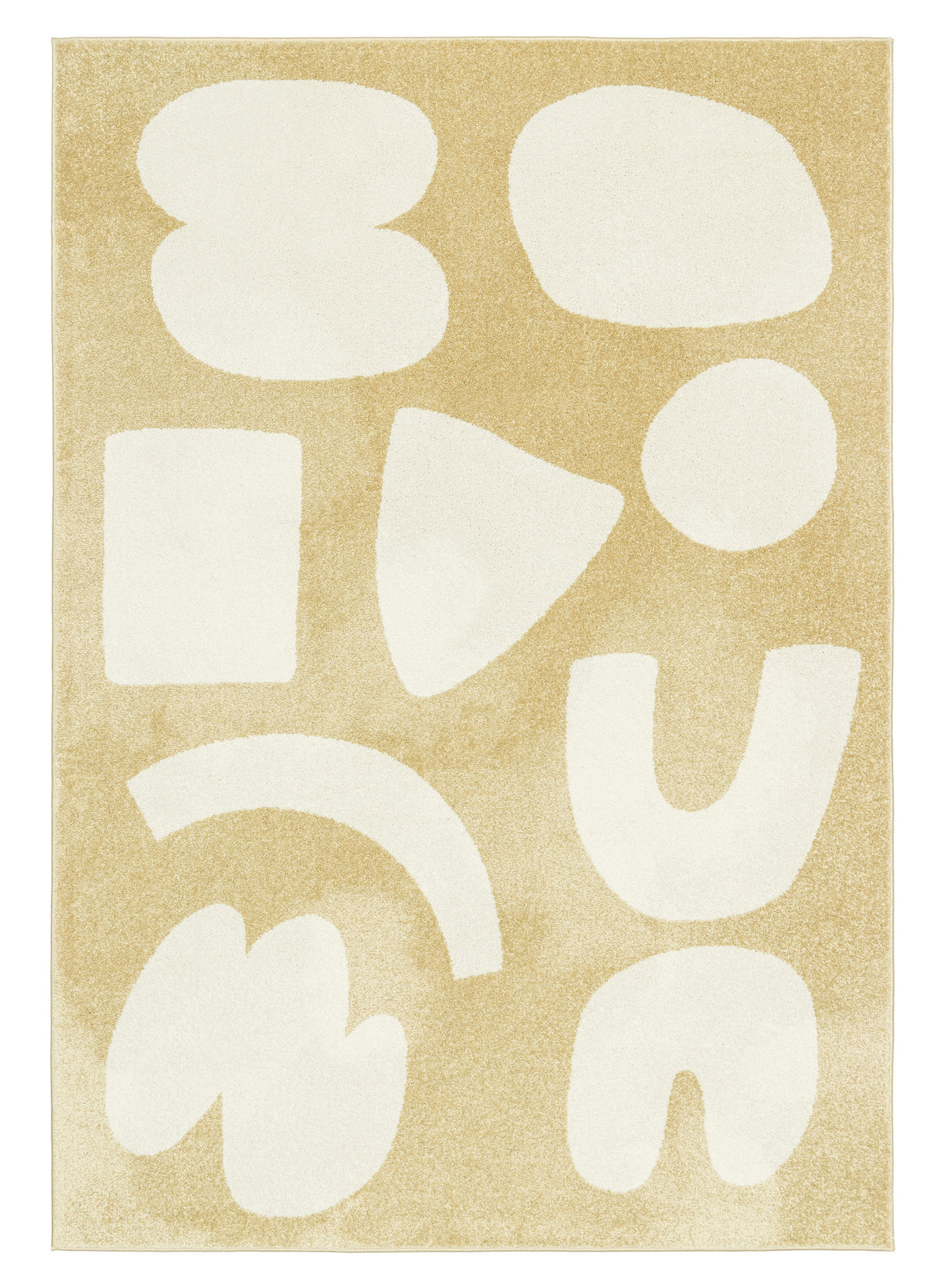 Codizar Yellow Organic Shapes Rug