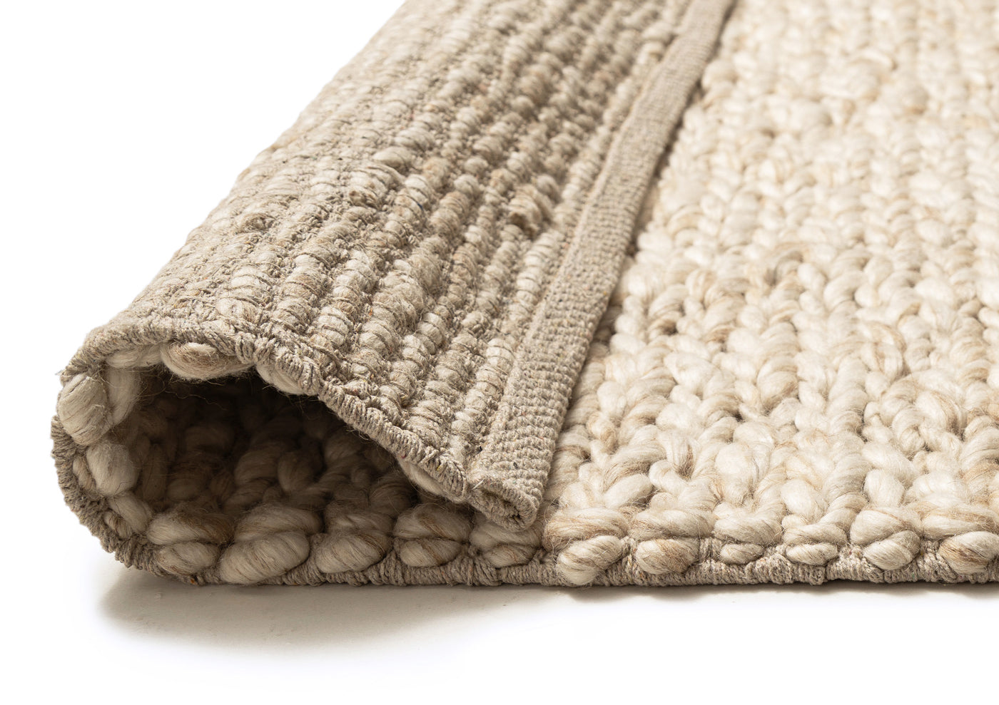 Colette Cream and Beige Marbled Wool Rug