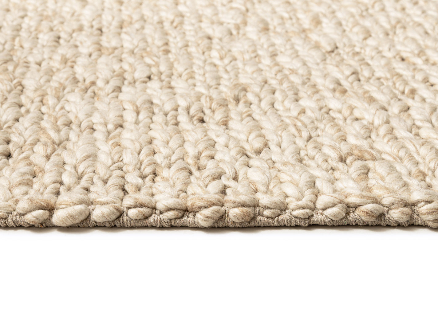 Colette Cream and Beige Marbled Wool Rug