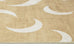 Copata Beige Cream Moon Washable Rug