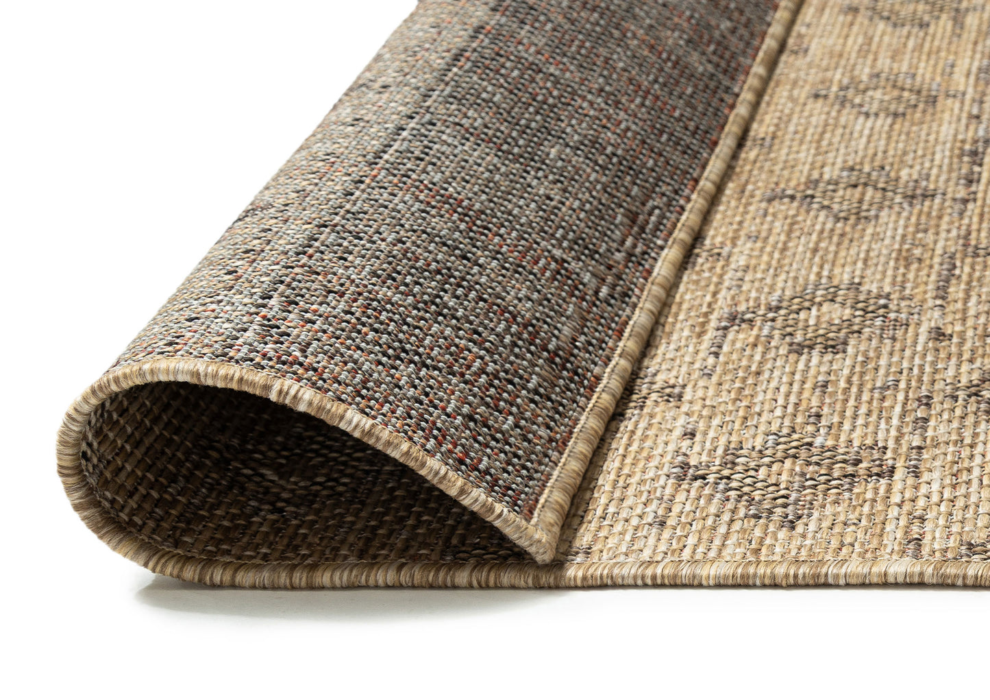 Cove Sand Nude and Ash Medallion Indoor Outdoor Rug