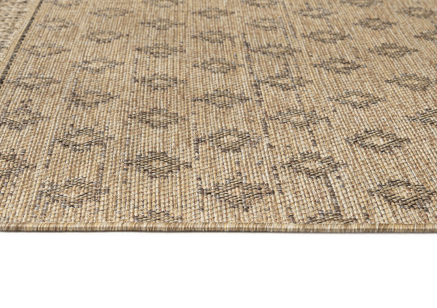 Cove Sand Nude and Ash Medallion Indoor Outdoor Rug