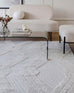 Dayna Ivory and Grey Textured Diamond Tribal Rug