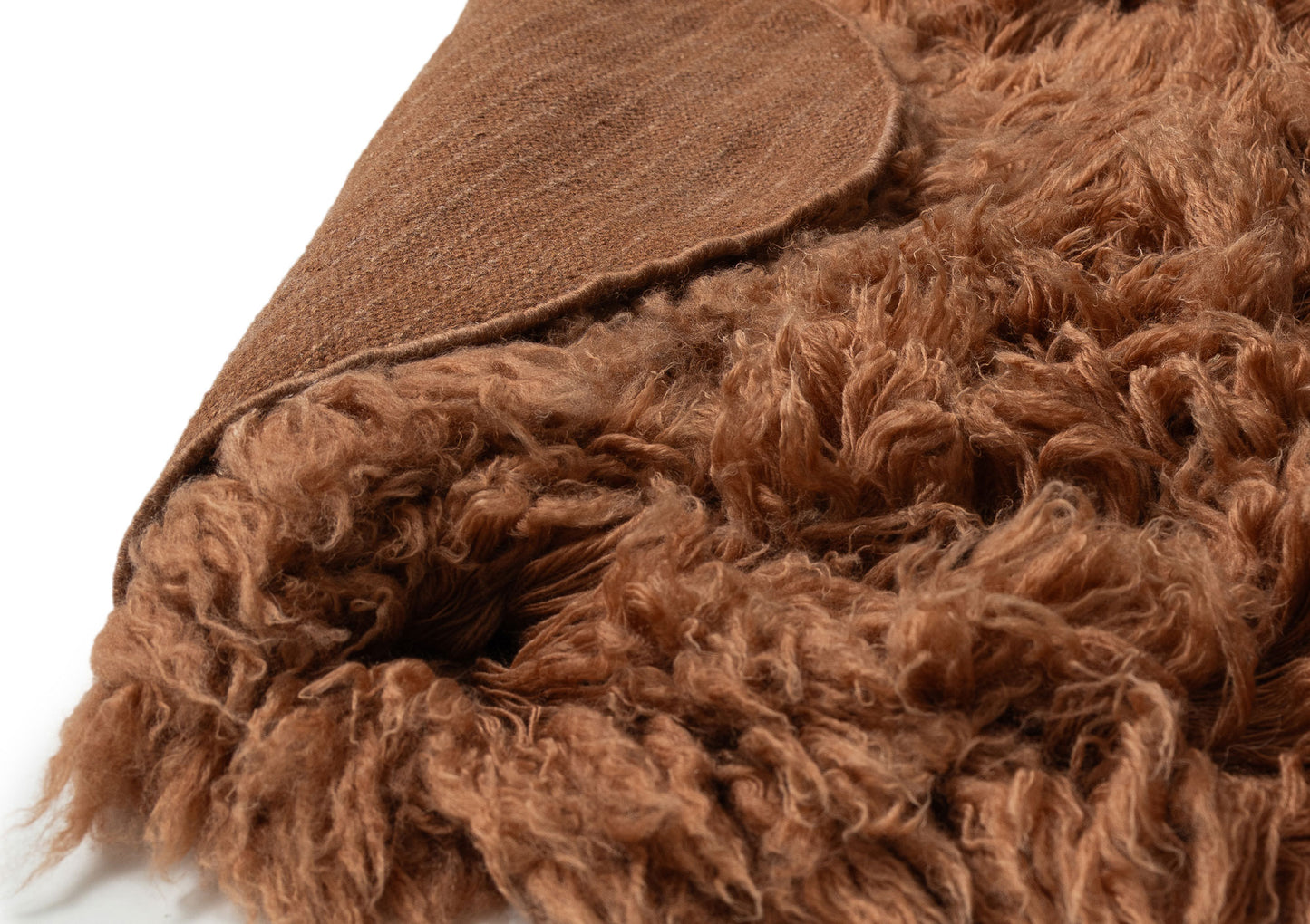 Debbie Rust Deep Pile Wool Shag Rug