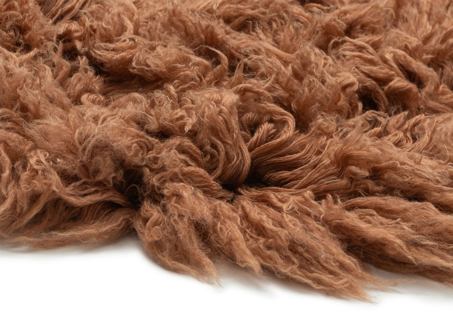 Debbie Rust Deep Pile Wool Shag Rug