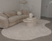 Demelza Neutral Cream Irregular Shape Washable Rug