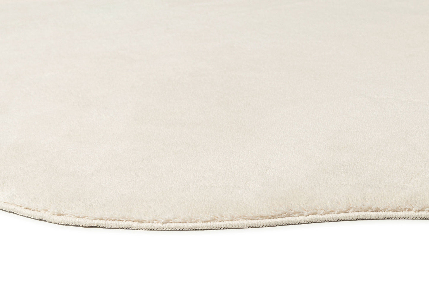 Demelza Neutral Cream Irregular Shape Washable Rug
