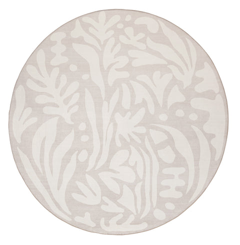 Didi Grey Cream Leaves Rollie Pollie Round Playmat