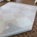 Doutzen Beige Cream Checkered Washable Rug