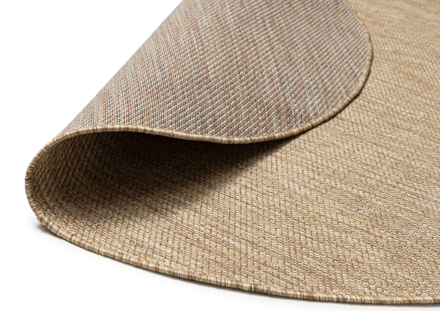 Dune Natural Beige Woven Indoor Outdoor Round Rug