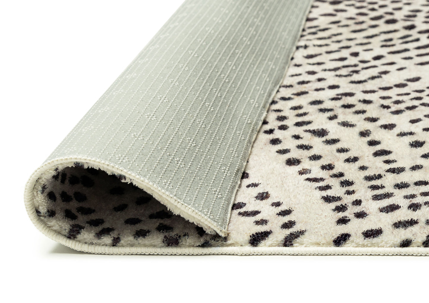 Eddie Charcoal Grey Abstract Tribal Pattern Washable Rug