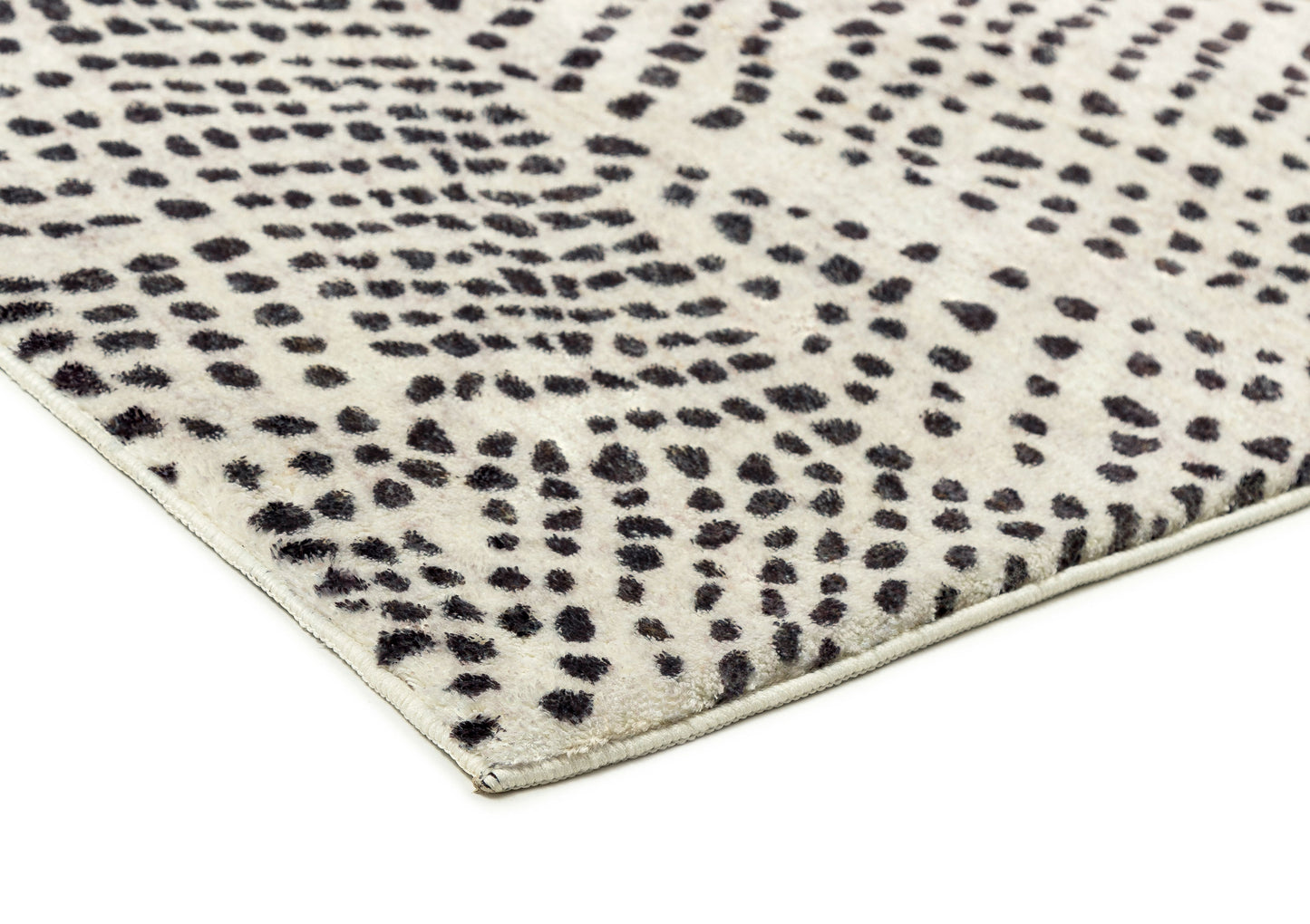 Eddie Charcoal Grey Abstract Tribal Pattern Washable Rug