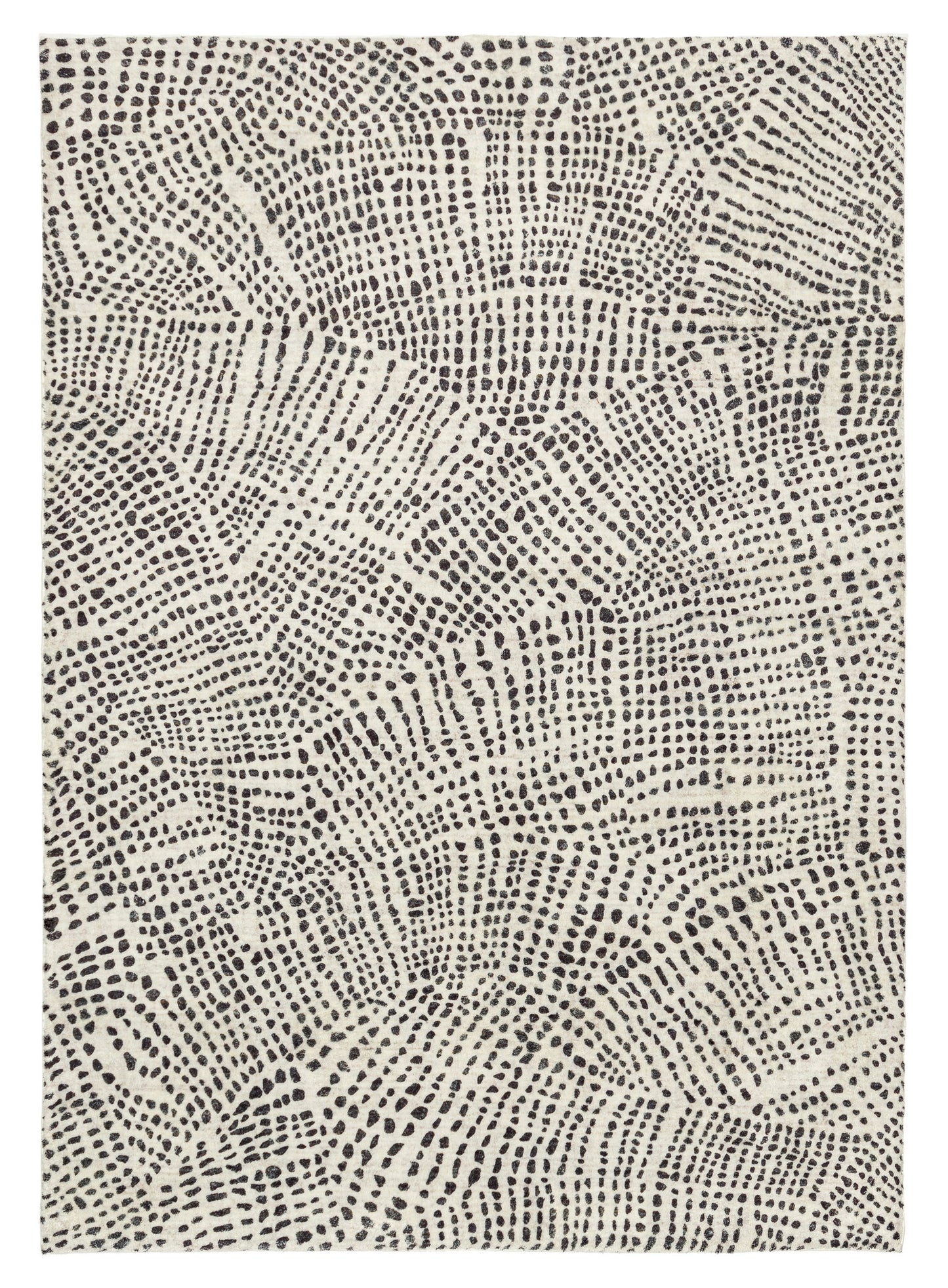 Eddie Charcoal Grey Abstract Tribal Pattern Washable Rug