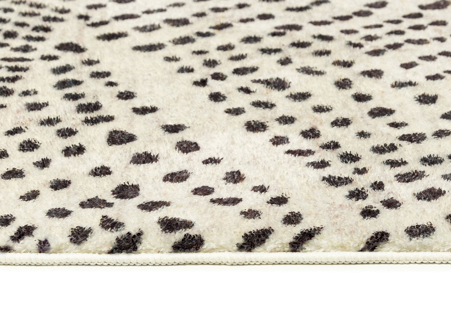 Eddie Charcoal Grey Abstract Tribal Pattern Washable Rug