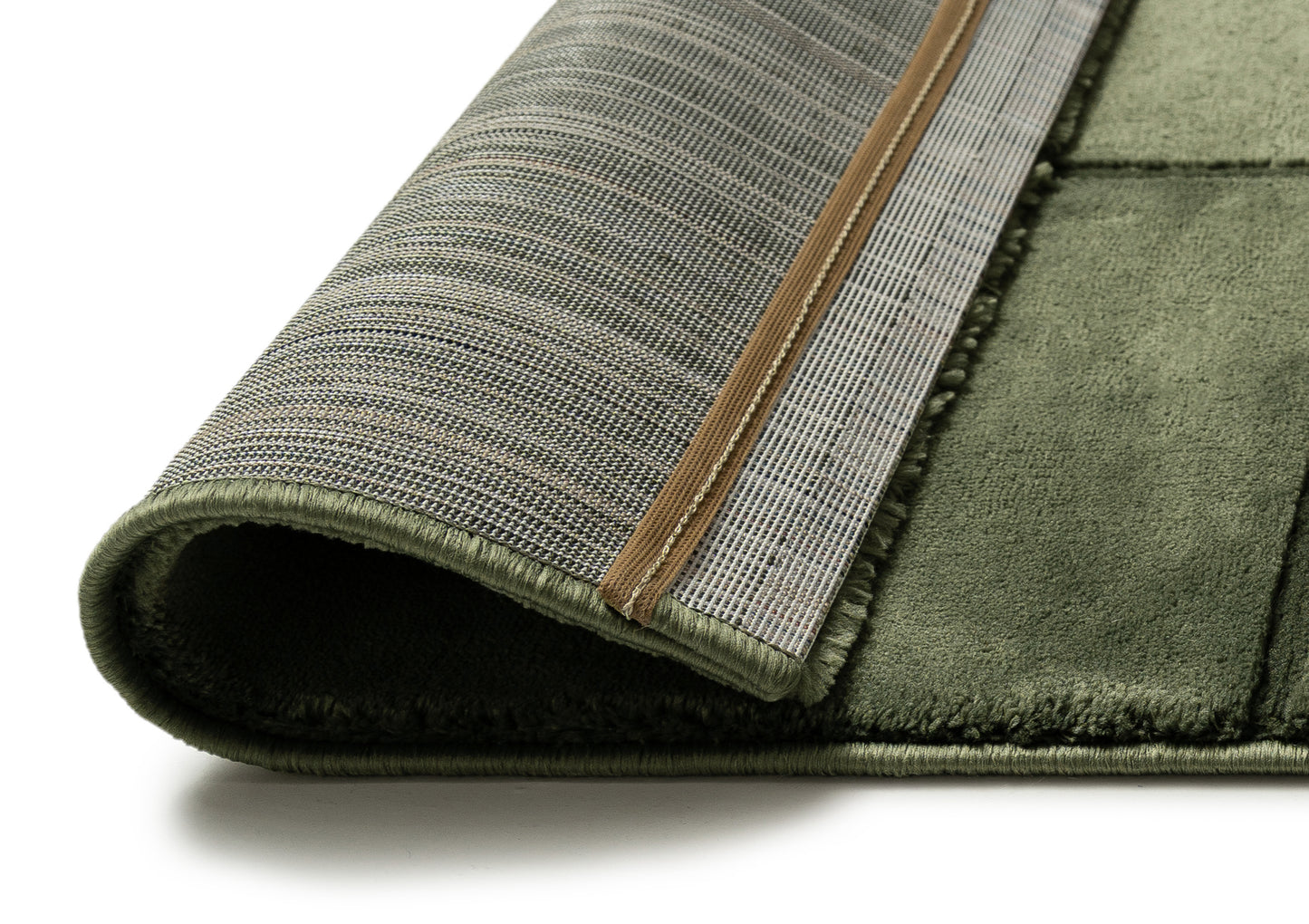Edelle Tonal Olive Velvet Rug
