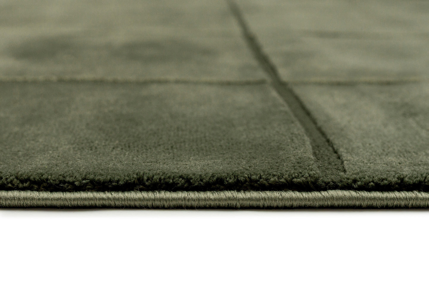 Edelle Tonal Olive Velvet Rug
