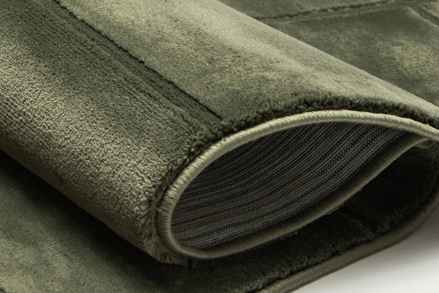 Edelle Tonal Olive Velvet Rug