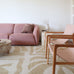 Edna Beige Cream Waves and Palms Washable Rug