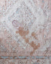 Edwina Peach and Blue Distressed Washable Rug