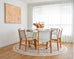Edwina Peach and Blue Washable Round Rug