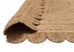 Ejiya Natural Brown Scalloped Jute Rug