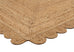 Ejiya Natural Brown Scalloped Jute Rug