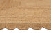 Ejiya Natural Brown Scalloped Jute Rug