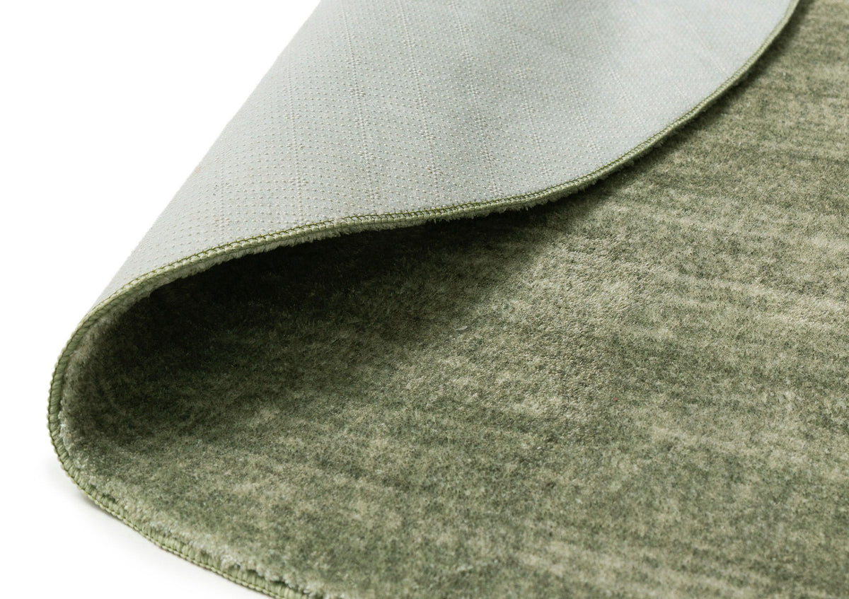 Elena Green Minimal Washable Round Rug