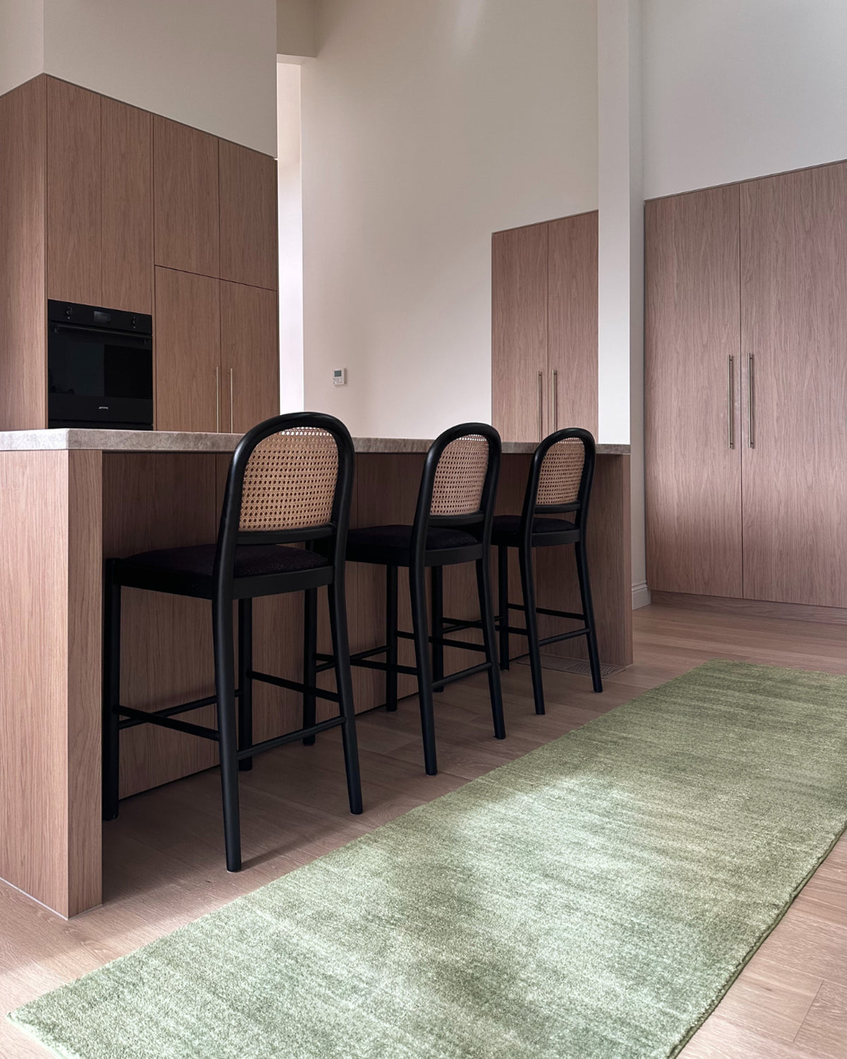 Elena Green Minimal Washable Runner Rug