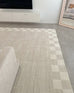 Eliora Grey Checkered Border Washable Rug