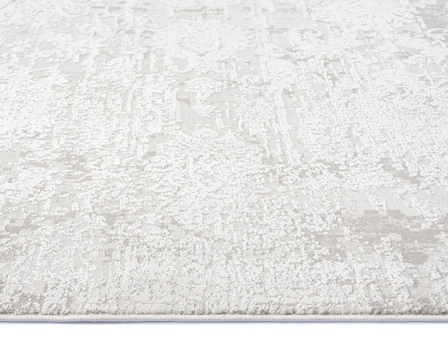 Ellery Grey Ivory Distressed Floral Rug