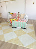 Ellis Yellow Cream Checkered Washable Rug