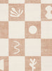 Erika Beige and Cream Checkered Washable Rug