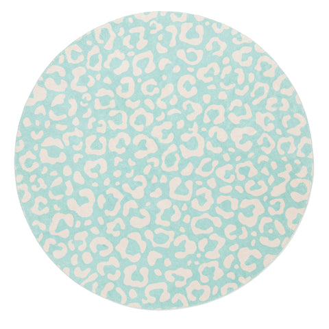 Esmeralda Pink and Green Washable Round Rug