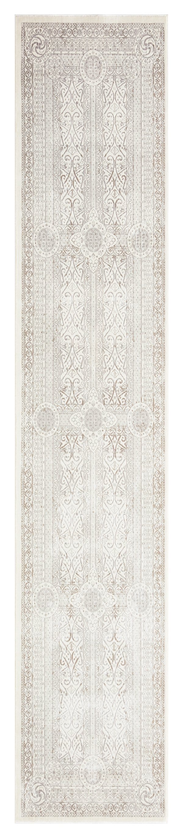 Esmeray Ivory And Grey Traditional Distressed Runner Rug*NO RETURNS UNLESS FAULTY