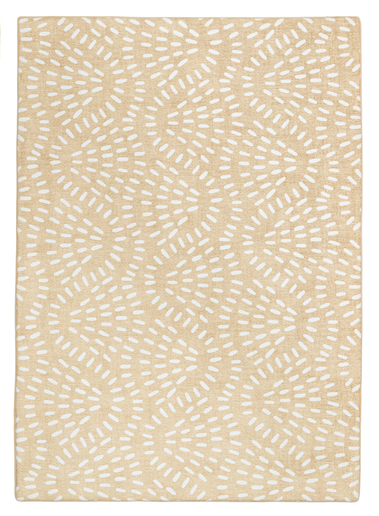 Eula Beige and Light Beige Abstract Rollie Pollie Playmat