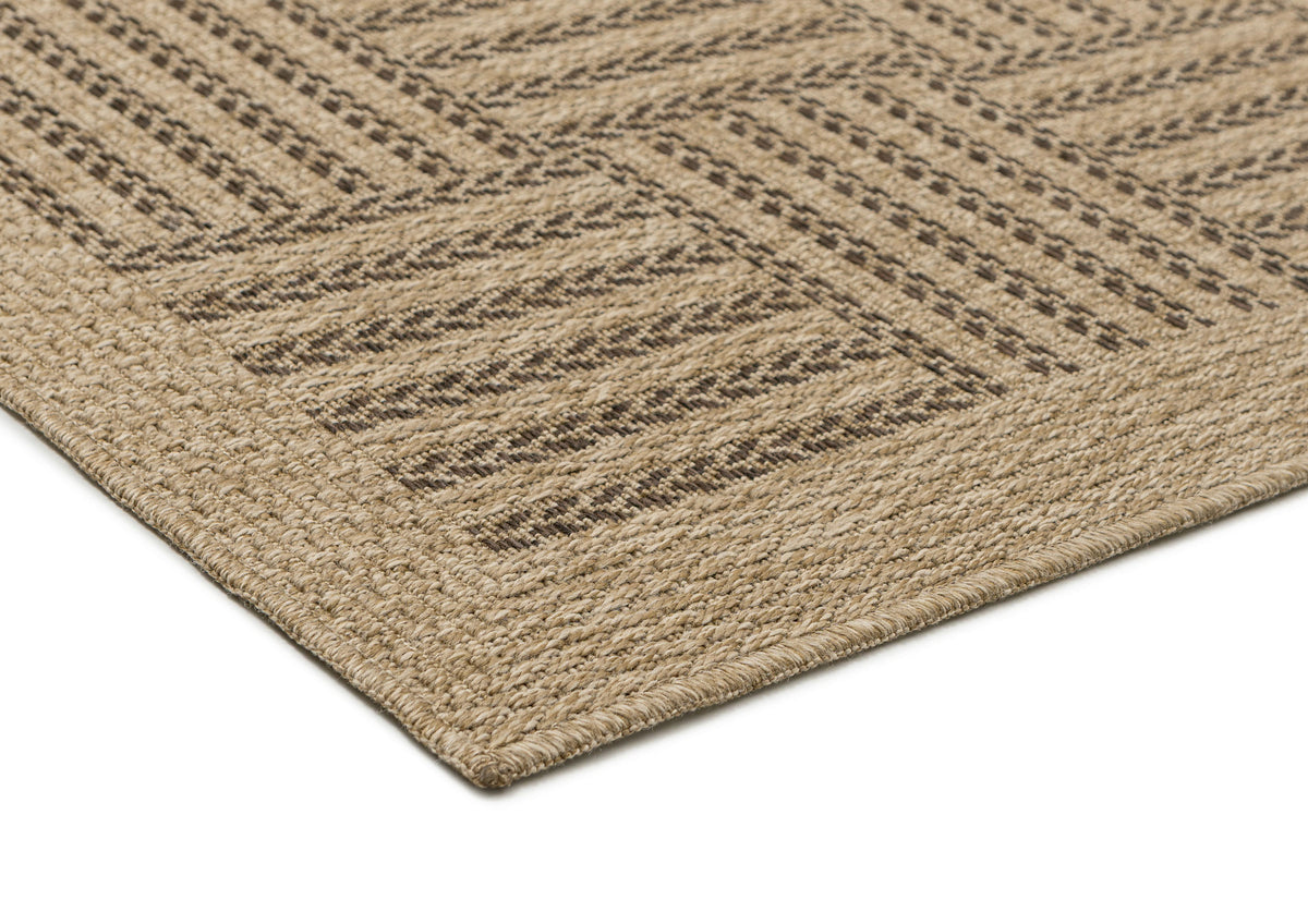 Eulalia Sand Basketweave Indoor Outdoor Rug