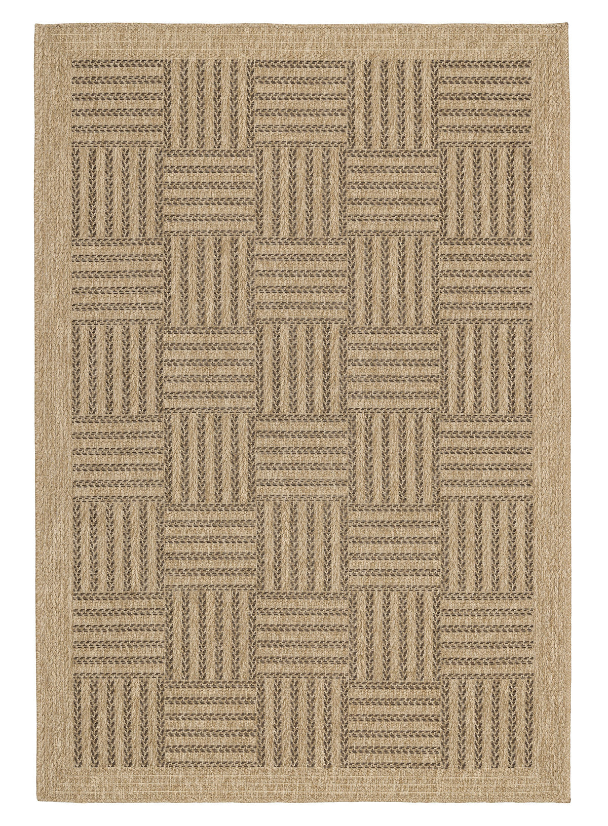 Eulalia Sand Basketweave Indoor Outdoor Rug