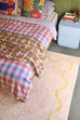 Eva Pink and Yellow Wiggle Bordered Washable Rug