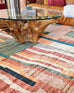 Fern Green and Orange Multi-Colour Abstract Tribal Indoor Outdoor Rug*NO RETURNS UNLESS FAULTY