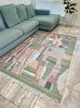 Fern Green and Orange Multi-Colour Abstract Tribal Indoor Outdoor Rug*NO RETURNS UNLESS FAULTY