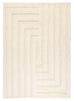 Fontana Ivory Abstract Textured Wool Rug