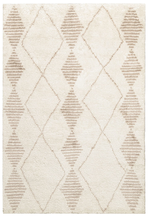 Frankie Ivory and Beige Tribal PET Rug