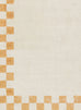 Gadise Yellow Mustard Checkered Border Washable Rug