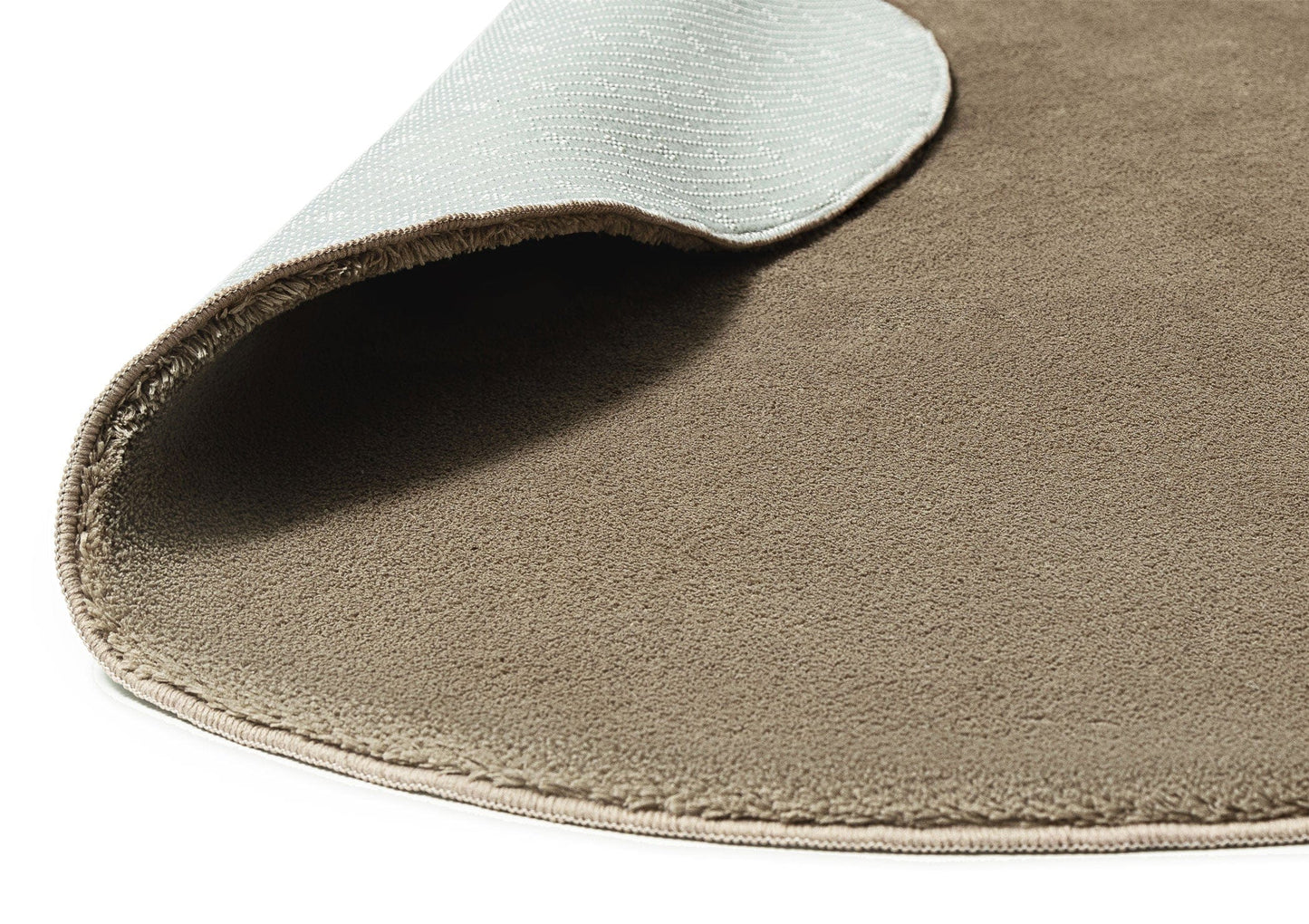 Gayle Taupe Brown Irregular Round Washable Rug